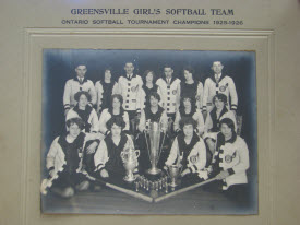 The Sporting Life in Flamborough - Greensville Girls Softball Team 1925-26